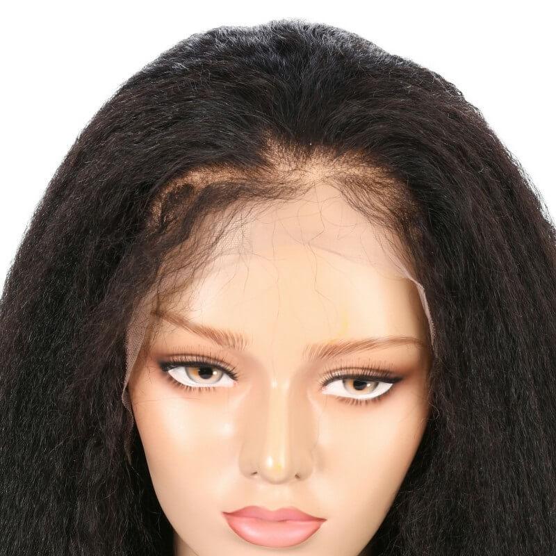 kinky straight wig 5x5 lace closure